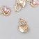 Decor for creativity metal, rhinestones "Swan with pink stone" 2x1.2 cm