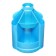 A set of stationery 11 items Erichkrause "Mini Desk Ice Metallic", rotating, blue