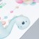 Sticker Plastic Interior color "Blue dinosaur with balloons" 30x60 cm