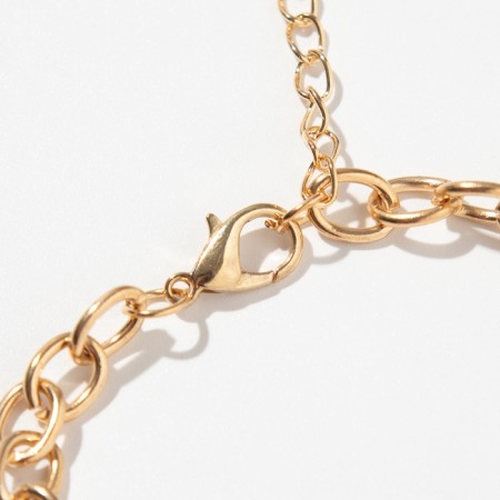 Bracelet "Christmas tree" with hearts, colored in gold-3