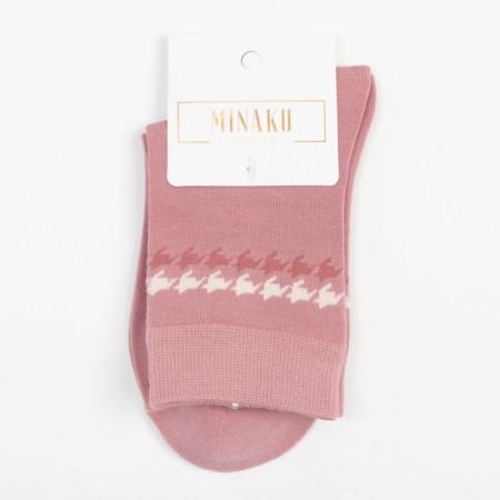 Women's socks minku "Goose legs", pink color, size 36-39 (23-25 ​​cm)-3