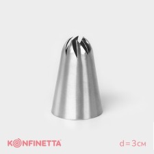 Konfinett confectionery “Closed rose”, d = 3 cm, exit 0.9 cm, stainless steel