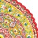 Frog oval rishtan ceramics 42cm red mix