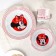 Set of dishes, 3 objects: plate Ø 16.5 cm, bowl Ø 14 cm, mug 250 ml, Minnie, Minnie Mouse