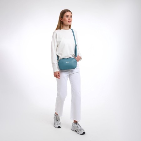 Women's bag over the shoulder Textura, small size, blue color-8