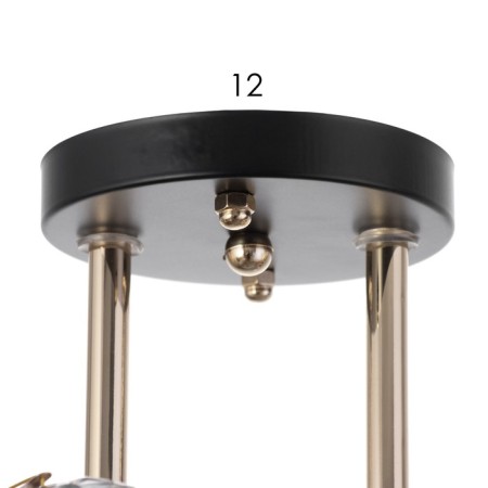 Chandelier 1188/2 E27 40W gold-black 48x15x24 cm-7