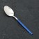 Spoon teaspoon Magistro "Blink", 14.5 cm, on suspension, silver color, blue handle