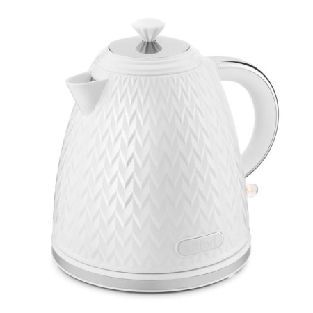 Electric kettle KitFort KT-681, plastic, 1.7 l, 2200 watts, auto shutdown, white