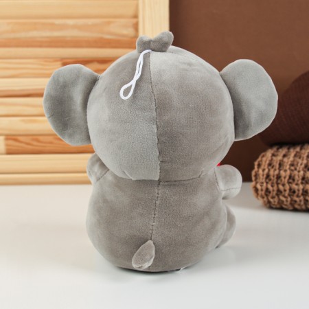 Soft toy "Koala" with a heart, 22 cm, color gray color-2