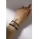 Bracelets "Demetrons" two halves, black-brown color, l = 12.5 cm