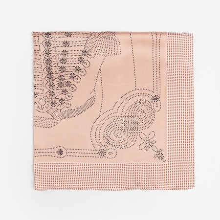 Women's scarf minku rr 70*70 cm, pink color-2