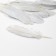 Feathers for decor, silver full color, 13-15 cm 10 pcs