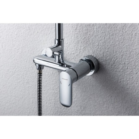 Bravat Opal shower column, with a shower mixer (upper shower of a square shape)-3