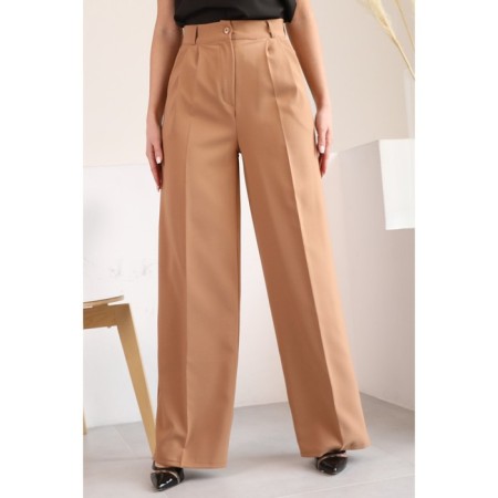Female trousers, size 46, beige color-6
