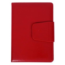 Deliciper of Leduced A5, 160 Prestige sheets, solid cover, artificial leather, magnetic straps, red