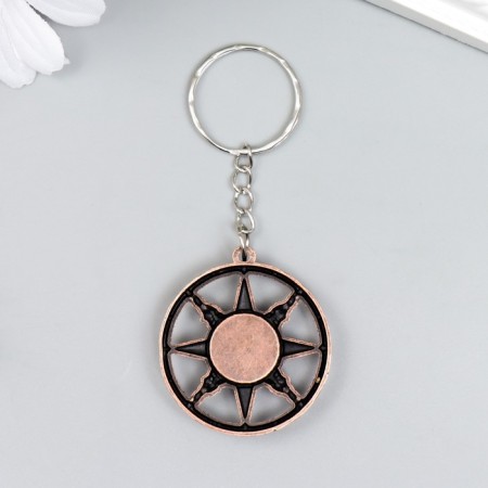 Metal keychain "Hot with a compass" 3.5x3.5 cm-2