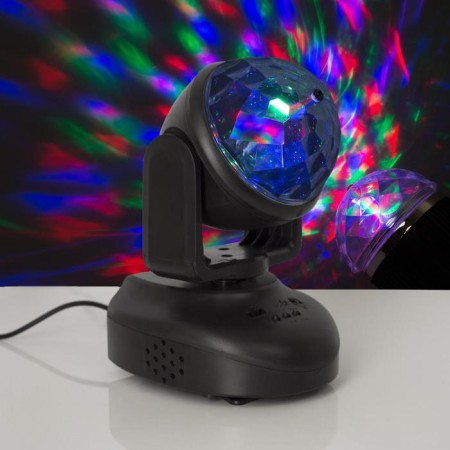 Light device "Rotating ball" 8.5 cm, speaker, glow RGB, 220 V