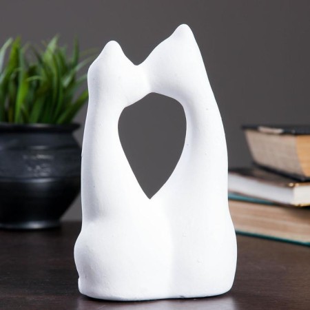 Figure "Cats lovers" white 6x11x17cm-1