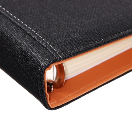 Organizer on the rings, A5 format, 90 sheets, line, with a knife, cover of the leather mix-3