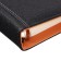 Organizer on the rings, A5 format, 90 sheets, line, with a knife, cover of the leather mix