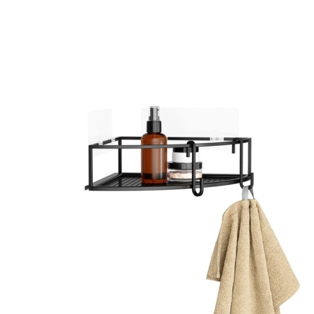 A set of corner shelves for the bathroom Umbra Cubiko, 2 pcs, black color-6