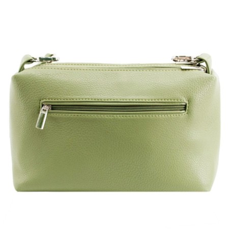 Female bag, artificial leather, green 17x12x20 cm-1