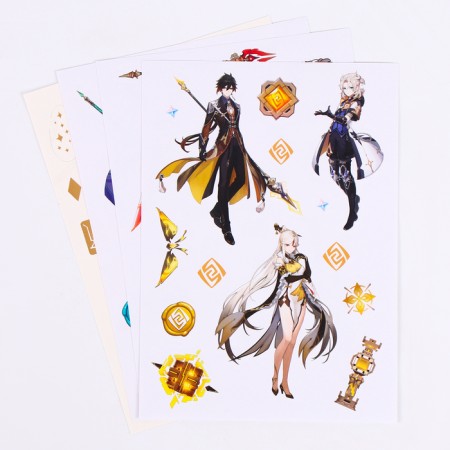 Creative notebook "The mysterious secrets" of Genshin with stickers and translated tattoos A5-4