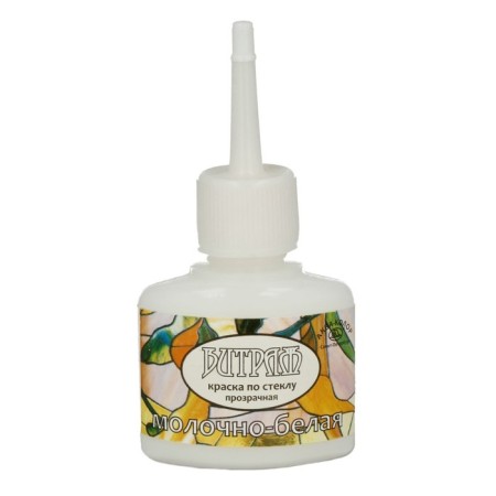 Glass paint stained glass 25ml aqua-calor (frost-resistant) milk-white K3414