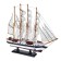 The ship souvenir medium “three -masted”, white side with a black strip, white sails, mix, 41 x 37 x 8 cm