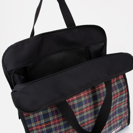 Lightning bag, external pocket, black/red color-2