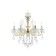 Crystal chandelier with Ambrella Light, Classic, Tr4923, 6HE14, Gold, White Color