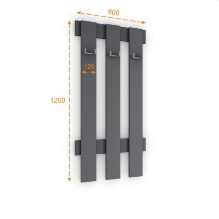 Вешалка Мори, 600х32х1200, Графит-1