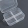 Organizer for storage, with a lid, 4 sections, 12 × 9 × 4.5 cm, the color is transparent