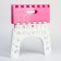 Stool "alphabet" folding, children, pink/white color