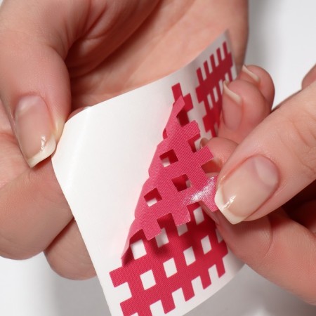 Facial tape, set, 6 sheets, pink color-9