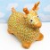 Toy - Children's "Deer" rubber inflatable, 50x27cm, in a case, brown