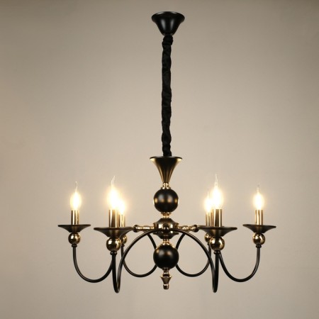 Milano chandelier 6he14 40W black and gold 68x68x79 cm-4