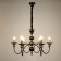 Milano chandelier 6he14 40W black and gold 68x68x79 cm