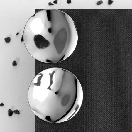 Earrings Metal "Atmosphere" solo, color gray color-1