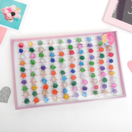 Children's ring "chosen" fluffy, mixing color, dimensionless-2