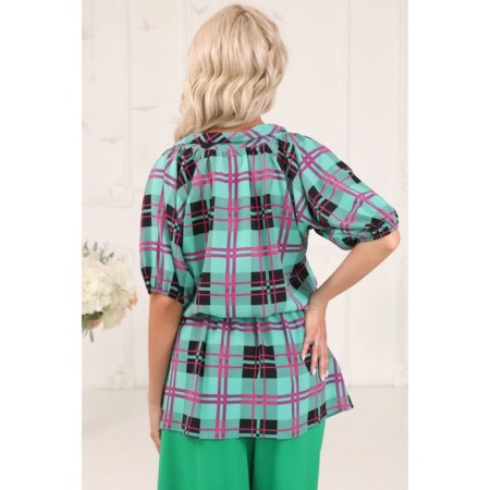 Female blouse, size 44, green color-10