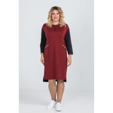 Women's dress, size 54, red color-4