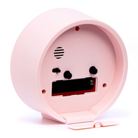 Clock - desktop an alarm clock, discrete move, 12 x 12 cm, aa-2