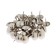 Tundra nails, decorative, 19x22 mm, chrome, 50 pcs