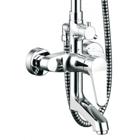 Bravat Eco shower column with a bath mixer, turning pour-2