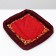 A bed with an side "Red pattern", 42 x 42 x 5 cm
