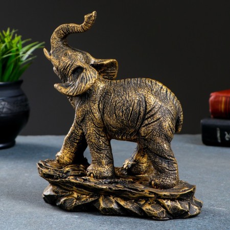 Figure "Elephant" bronze, 17x9x19cm-2