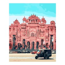 Picture on numbers on cardboard 40 × 50 cm 