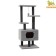 Complex for cats with a cascade clawk, carpet, 53 x 50 x 124 cm, gray