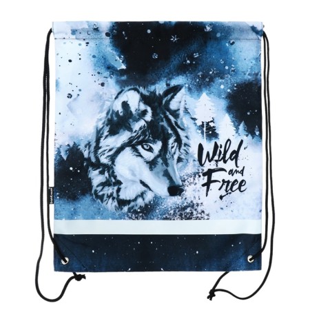 A bag for shoes 440 x 365 mm, erichkrause, density 300D, with a reflective strip, Timber Wolf-1